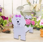 White Cotton Veil Dog Planter Pot, Animal Shaped Flower Indoor Porch Outdoor. Fixed Price $35.88.