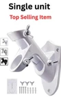 Dual Flag Pole Holder Clamp Set, White Heavy Duty Aluminum Alloy House Mount. Fixed Price $6.99.