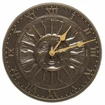 Whitehall Sunface Clock, French Bronze, 12" Dia.. Fixed Price $34.99.