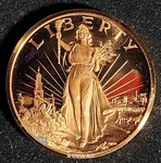 1976 United States Us 200 Yrs Of Walking Liberty Bald Eagle Medal. T7416. Fixed Price $25.00.