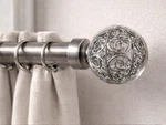 Vintage Levolor 77092 Satin Nickel Curtain Rod Finials Scroll Ball Set Of. Fixed Price $24.99.