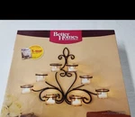 Better Homes & Garden Black Scrolled Heart Wrought Iron Tealight Wall Sconce. Fixed Price $18.99.