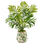 Nearly Natural 18" Mini Areca Palm Artificial Plant Floral Vase. Fixed Price $43.64.