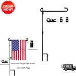 Garden Stand Holder Pole With Clip Stopper Powder Coated For Yard. Fixed Price $9.05.