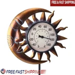 Sun Garden Stake Thermometer Indoor Outdoor Analog Auto Calibration Weather Tool. Fixed Price $36.05.