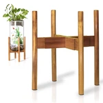 Acacia Hardwood Adjustable Stand Indoor, Planter Pot, Mid Century.... Fixed Price $54.90.