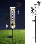 Yngfil 33" Solar Garden Rain Gauge 7" Glass Tube For Outdoor Indoor Use, Pat.... Fixed Price $59.64.