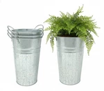4 Pack Tall Metal Planters For Plants, Flowers, Decor, Garden, Patio, Indoor .... Fixed Price $39.12.