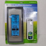 New - Acurite Wireless Thermometer Nip Humidity Clock Moon Phases Sealed. Fixed Price $19.99.