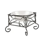 Yml 5 Wrought Iron Stand With Single Stainless Steel Feeder Bowl. Fixed Price $34.70.