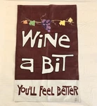 Evergreen Whimsical Flag House Yard Banner "wine Bit You'll Feel Better" -read. Fixed Price $7.99.