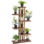 Costway 6 Tier 11 Pots Wooden Plant Flower Display Stand Shelf Storage Rack. Fixed Price $54.99.