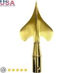 Majestic Brass Spear Indoor Flag Pole Finial Military Parade Topper Display New. Fixed Price $64.56.